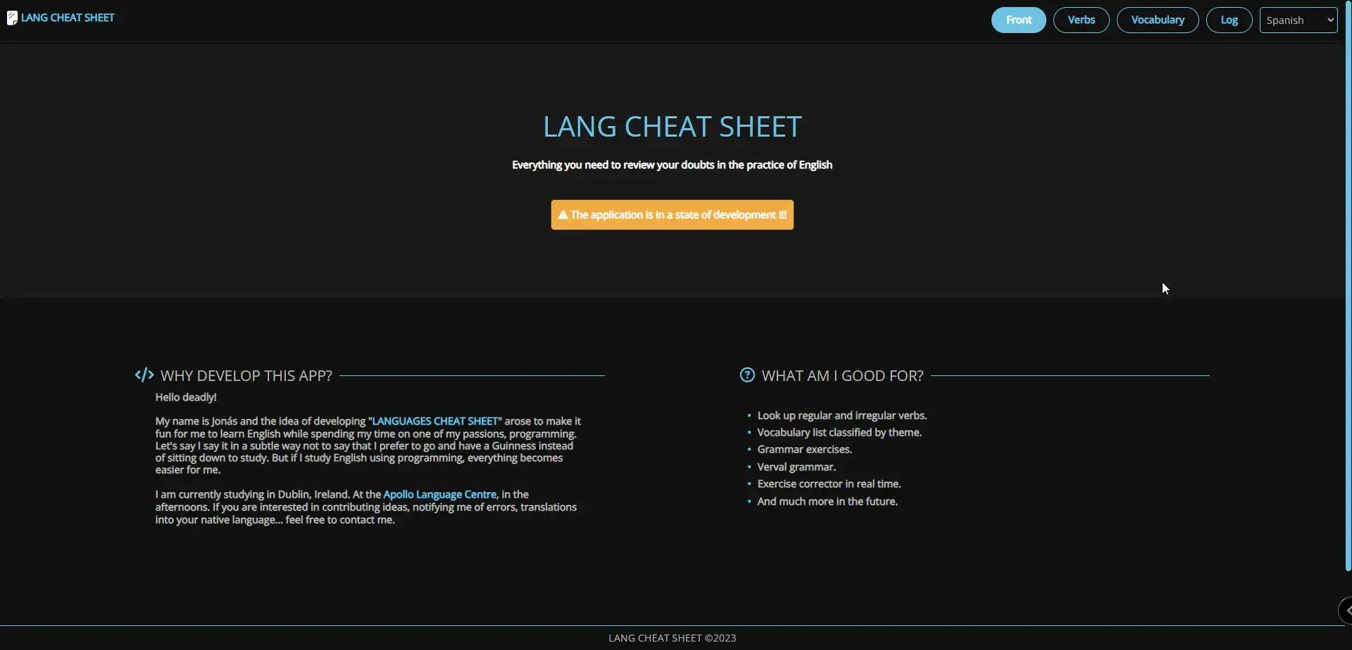 Lang Cheat Sheet, recursos para aprender inglés